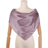 INSPIRE CHIC Women's Solid Color Satin Large Square Scarf Neckerchief Bandanas 35"x35" - 2 of 4