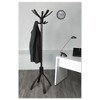 Alba Cafe Wood Coat Stand, Ten Peg/Five Hook, 21.67w x 21.67d x 69.33h, Espresso Brown - 2 of 4