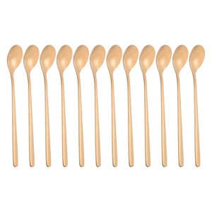 Unique BargainsStainless Steel Long Handle Iced Tea Coffee Spoons 12 Pcs - 1 of 3