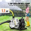 VEVOR Shallow Well Pump, 1.1 HP 115V, 978 GPH 131 ft Height, 40psi Max Pressure, Portable Stainless Steel Sprinkler Booster Jet Pumps, Black - 3 of 4