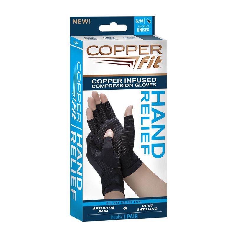 Copper Fit Hand Relief Gloves - S/M, 3 of 10