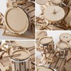 ROBOTIME 3D Jigsaw Puzzle Wooden DIY Model Drum Craft Adorable Home Decoration for Teens, 7.5"*5.3"*4.3" - 4 of 4