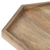 Kate and Laurel Kashvi Hexagon Metal Side Table, 17x15x20, Natural and Black - 4 of 4
