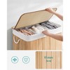 SONGMICS 39.6Gal (150L) Laundry Hamper, 3-Section Laundry Basket, Laundry Hamper with Lid, Bamboo, Foldable - 2 of 4