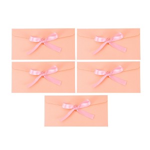 Unique Bargains Bow Tie Design Invitation Envelopes for Greeting Cards Wedding Birthday Christmas 5 Pcs - 1 of 4