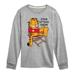 Boys' - Garfield - Star Of This Show Long Sleeve Graphic T-Shirt - 1 of 4