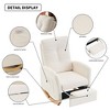 CAVINAS Polyester Glider Rocking Chair with Footrest and High Backrest,Modern Upholstered Rocking Chairs,Nursery Accent Chair for Bedroom - 4 of 4