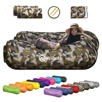 Nevlers Tear-resistant Inflatable Loungers - Green Camouflage (pack Of ...