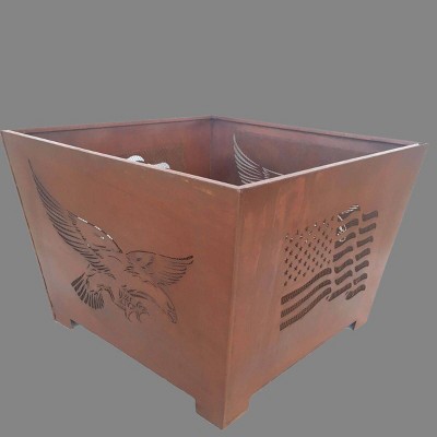 Laser Cut Eagle Fire Basket - Esschert Design