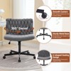 Jojoka 25.5" Wide Criss Cross Chair with Wheels, Modern Swivel Office Chair w/360-Degree Swivel, Adjustable Height, 300lb Capacity, for Office, Study - 3 of 4