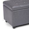 NicBex Multi-functional Ottoman with Storage, Ottoman Foot Rest with Safety Hinge and Tufted Top for Bedroom, Living Room, Gray - 2 of 4