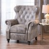 Copper Accent Chair, Push Back Recliner Chair with Rolled Arms, Wingback Sofa Chair, Modern Accent Arm Chairs for Adults -Christopher Knight Home - 2 of 4