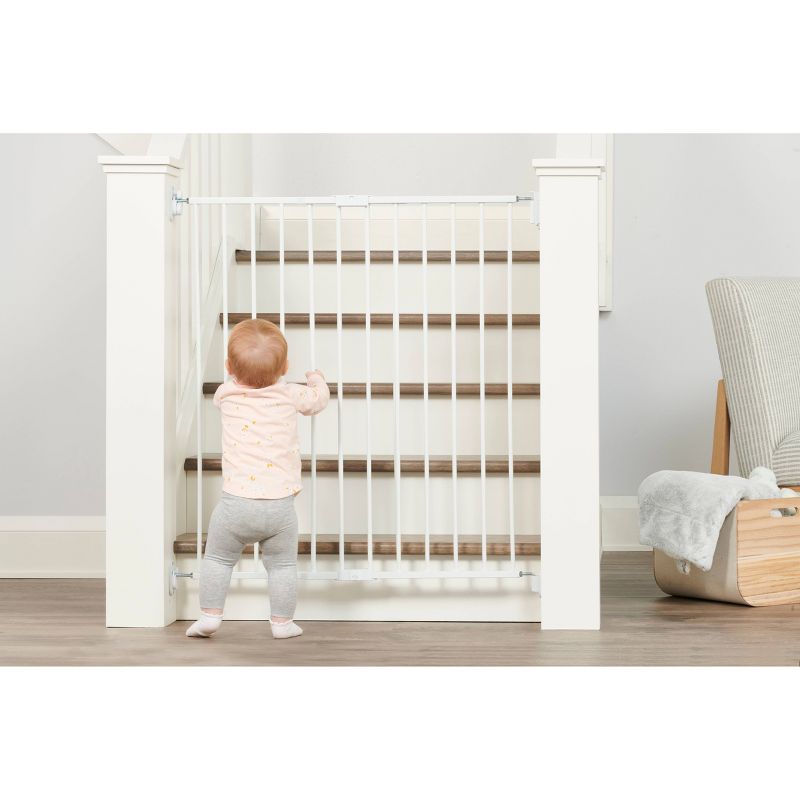 Regalo Extra Tall Top Of Stairs Metal Safety Gate - White, 1 of 4
