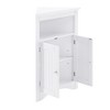 Corner Storage Cabinet With 2 Doors Corner Freestanding Floor Cabinet For Home Kitchen Living Room Bedroom - 4 of 4