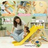 Whisen 5-in-1 Toddler Climbing Toys, Triangle Climber Set, Baby Gym Play Set with, Rope Ladder & Slide Board - Multicolored - 4 of 4