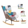 NicBex Linen Fabric Glider Rocking Chair,Upholstered Nursery Rocking Chairs with High Backrest,Cozy Rocking Chair,Nursing Chair for Bedroom - 4 of 4