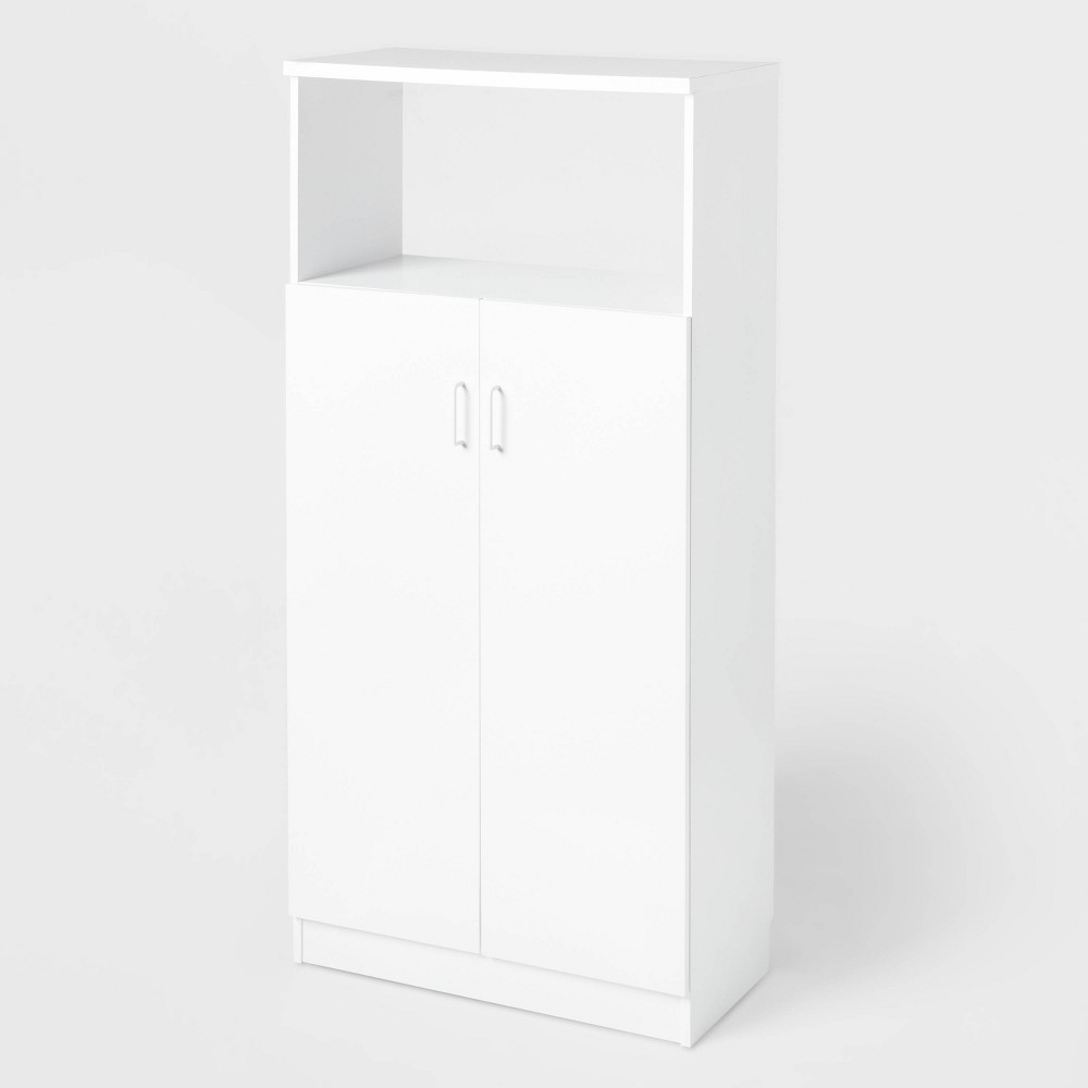 Photos - Wardrobe Large Storage Cabinet White - Brightroom™: 2-Door Design, Laminated Finish