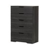 South Shore Arlo Sideboard Ash Oak/Matte Black: Mid-Century Buffet, Metal Accents, Storage - 2 of 4