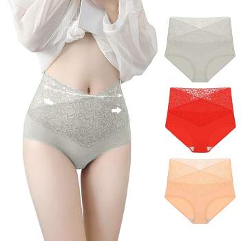 Agnes Orinda Plus Size Underwear for Women Breathable Stretch Polka Dots  Briefs Panties 4-Pack Multicolor Medium