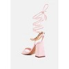 Gone Gurl Metal Chain Lace Up Women Sandals - 2 of 4