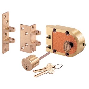 Prime-Line Segal Brushed Brass Solid Bronze Alloy Deadbolt - 1 of 1