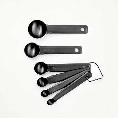 5pc Measuring Spoon Set Matte Black - Hearth & Hand™ With Magnolia : Target