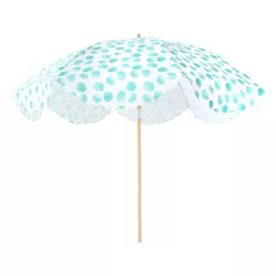 7.2' x 7.2' Round Patio Umbrella Aqua Dots - Opalhouse™
