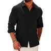 COOFANDY Athletic Fit Dress Shirts for Men Ribbed Knit Textured Button Down Shirts - 2 of 4