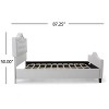 Light Gray Upholstered Queen Size Bed Frame with Arched Headboard and Footboard, Button Tufted Platform Bed -Christopher Knight Home - 3 of 4