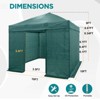 EAGLE PEAK 10'x10' Walk in Shade Cloth Cover Greenhouse with Mesh Cover, Roll up Doors, Green - 3 of 4