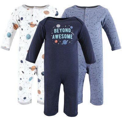 Image of Hudson Baby Infant Boys Cotton Coveralls, Space, 18-24 Months