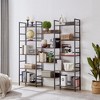 NicBex 70" Tall Wood & Metal Bookshelf with Open Shelves,5-Tier Bookshelf Storage Organizer,Wood Bookshelf for Bedroom,Living Room,Office - 2 of 4
