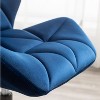 Diamond Tufted Adjustable Swivel Office Chair, Upholstered Swivel Office Chair, Swivel Office Chair No Arms For Living Room-The Pop Home - 4 of 4