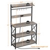 Yaheetech 63″ H Kitchen Baker’s Racks with 2 AC Outlets, 4-Tier Microwave Oven Stand - 3 of 4