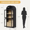 Arched Bookshelf with Doors and Drawers, 71.4" Tall Farmhouse Bookcase, 15.8" Deep Wooden Display Cabinet with Storage Shelves - 3 of 4