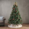 NicBex 7ft Artificial Christmas Tree Snow Flocked Tree with 1233 Branch Tips and 75 Pinecones for Decoration, Green - 4 of 4