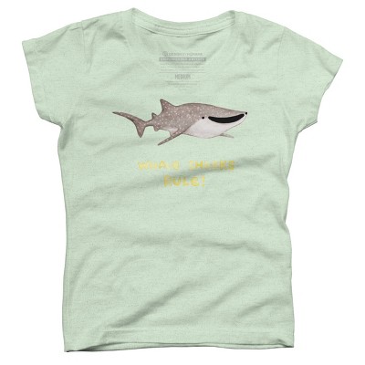 Girl's Design By Humans Whale Sharks Rule! By SophieCorrigan T-Shirt