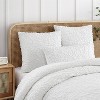 Peri Home Euro Floral Bubble Pillow Sham White - 2 of 4