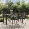 vidaXL Patio Dining Set Outdoor Dining Set Garden Table and Chair Set Black - 63" Table Length 4 Items - 2 of 4
