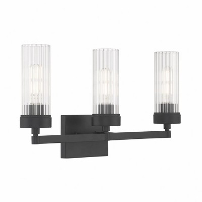 Norwell Lighting Lida 3 - Light Vanity in  Matte Black