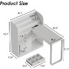 PAKASEPT Manicure Table with Led Light, Nail Desk Makeup Dressing Nail Station with Storage Drawers & Cabinet and Shelves - 2 of 4