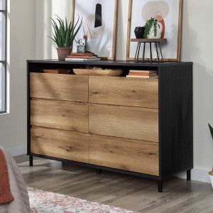 Acadia Way 6 Drawer Dresser Raven Oak - Sauder: Modern Storage with Metal Runners & Safety Stops - 1 of 4