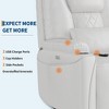 Electric Power Lift Recliner Chair Sofa for Elderly, 3 Adjustable Positions, Side Storage Pockets and Cup Holders, USB Ports, Remote - 4 of 4