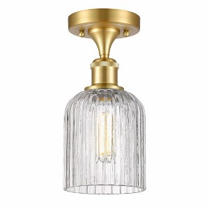 Bridal Veil - 1 Light Semi-Flush Mount In Art Deco Style-10.25 Inches Tall and 5 Inches Wide - 1 of 1