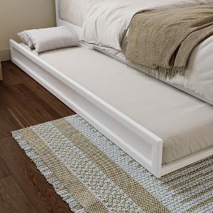 AFI Furnishings AFI Twin XL Solid Wood Mid-Century Modern Trundle in White - 1 of 4