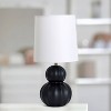 Simple Designs Chic Glow Stacked Double Gourd Ceramic Table Lamp Stylish Black White Shade - 4 of 4