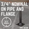 Pipe Decor 3/4 in. x 24 in. Square Flange Pipe Table Legs - 4 Pack - 4 of 4