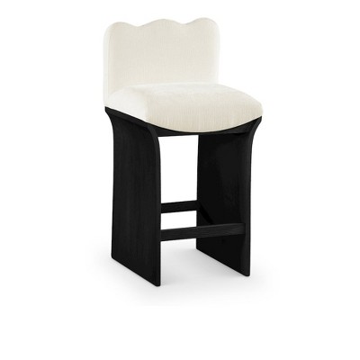Meridian Furniture,Shaw Chenille Fabric Upholstered Counter Stool