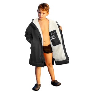 Catalonia Swim Parka for Kids Teens, Lightweight Waterproof Windproof Swim Jacket, Fleece-Lined Warm Changing Coat for Swim Lessons, Beach - 1 of 4