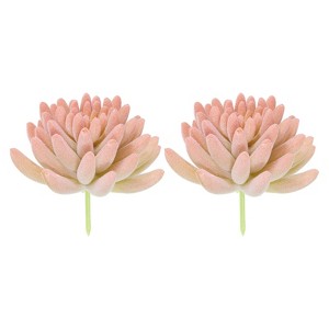 Unique Bargains Small Unpotted Realistic Textured Garden Decoration Artificial Succulent Plant - 1 of 4